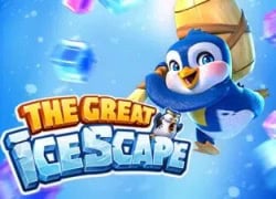 Penguin character from The Great Escape Casino game, colorful and engaging.